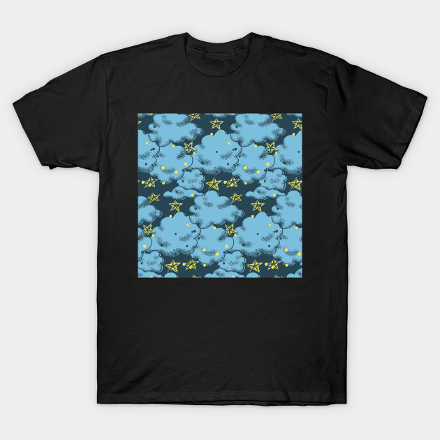 Rough Sky With Stars And Clouds